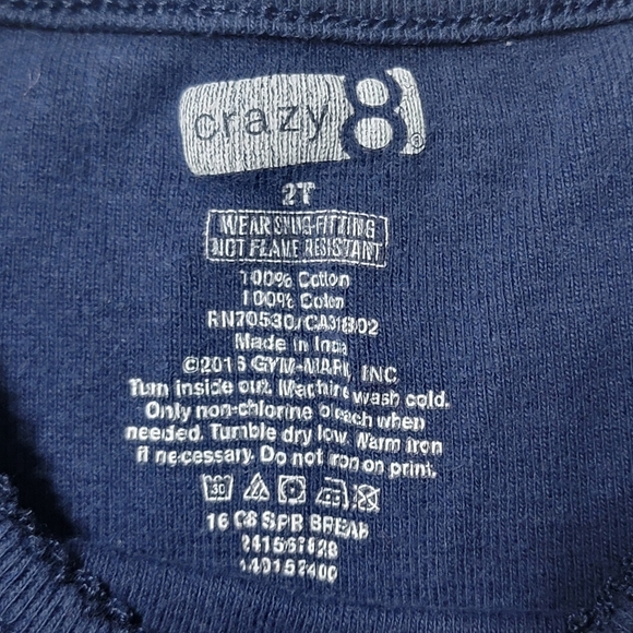 Crazy 8 Off to the Stars Adorable Bicycle Tee - Navy and Pink - Size 2T - Picture 4 of 7